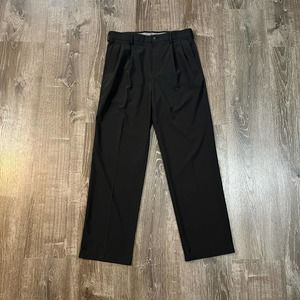 Ben Hogan Mens Golf Pants Black Pleated Classic Rise Stretch Waistband 32 X 32